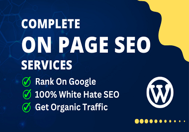 I will optimize complete on page SEO services for google ranking