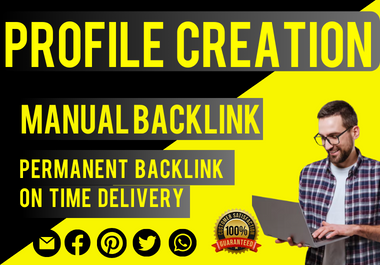 400 Social profile creation backlink with high da pa social media profile site