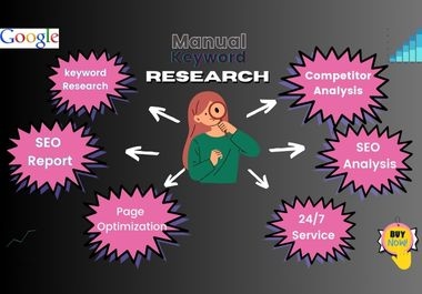 I will provide manual keyword research and competitor analysis for top ranking