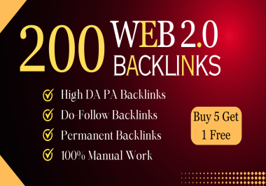 I Will Build 200 High Quality Powerful Web 2.0 Backlinks