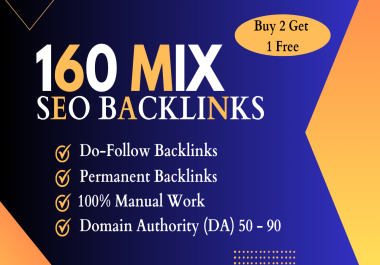 160 Mix Backlinks High Authority DoFollow Links