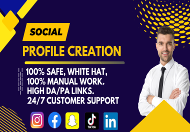 create 400 high category Dofollow authority social profile creation backlinks