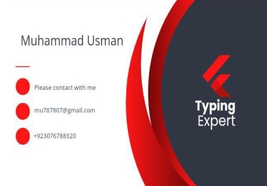 I will provide Fast Typing Services in English