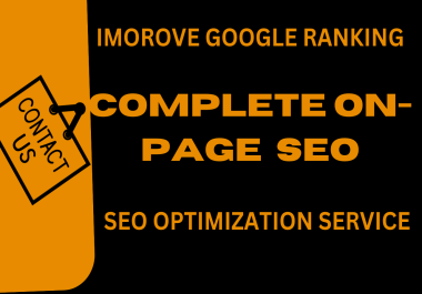 I will do complete on page seo optimization service and Technical SEO service