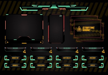I will redesign your stream with custom overlay Stream packs