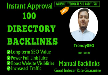 Create 100 Instant Approval Directory Backlinks - Boost Your Website's Visibility on SERP