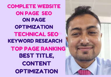 You will get technical SEO & On-Page SEO Service from best SEO specialist
