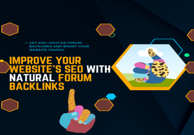 Boost your websites visibility with 200+ High DA forum backlinks