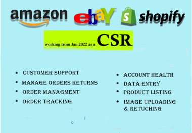 I will do ebay,  amazon and shopify store product listing