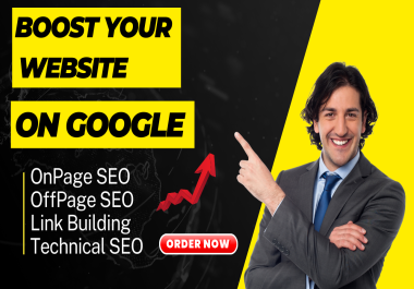 Rank Your website on Google with our best SEO services,  Off Page,  On Page,  Backlinking