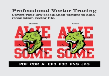 vector tracing convert any low resolution picture to high resolution