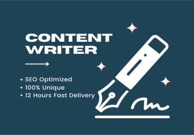 I will write SEO content writer 000 words in 24 hours high quality unique content