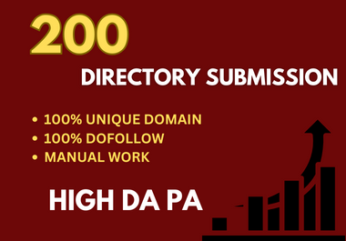Manually Create 200 Directory Submission High Quality Backlinks