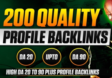 200 High quality Profile backlinks