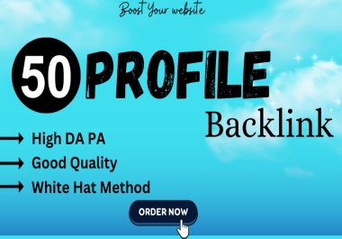 50 Profile DA 50+ HQ Quality Backlinks