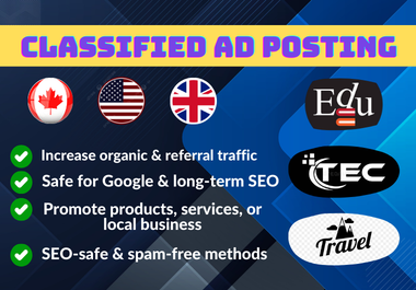 I Will Post 5 Premium Quality Classified Ads for SEO Backlinks