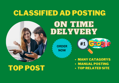 I will do 100 classified ad on top classified ads posting for your websites