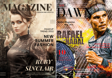 I can design English magazine covers for you