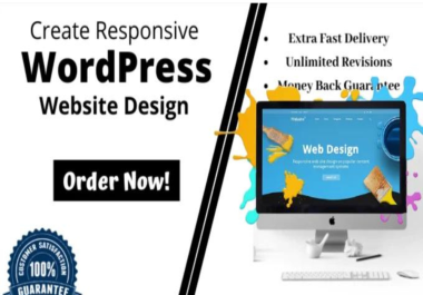 I will design creative professional wordpress website