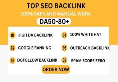 I will do high da off page seo backlink and website rank