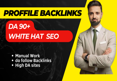 I will do 50 high quality,  90 da profile backlinks