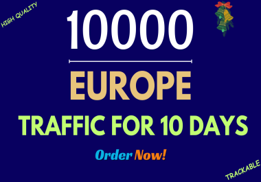 Get 10000 Europe traffic for 10 days to your website