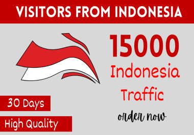 15000 Real Indonesia Website Traffic visitors