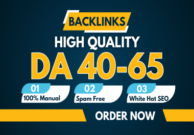 I will create 100 DA 40- 60 contextual SEO backlinks for your website