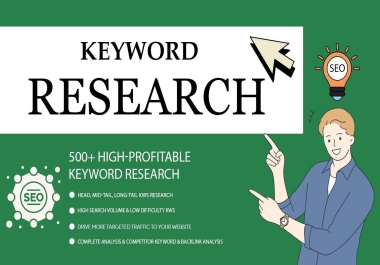 I will do profitable keyword research and competitor research