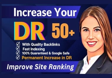 I will build DR,  space rating,  ahrefs dr 50 or more