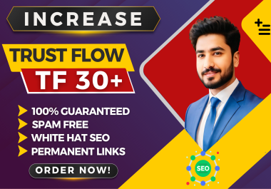 I will Increase majestic trust flow TF 30+ guaranteed