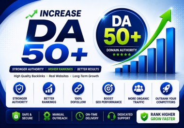 I will Increase Moz Domain Authority DA 50 Plus with Premium links