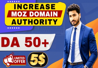 Increase Domain Authority DA 50 plus by dofollow SEO Backlinks