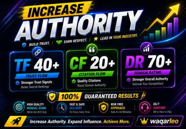 I will increase aherfs DR 70+ and majestic TF 40+ of url Guaranteed