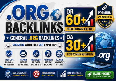 I will create 50 High Quality. org General DR 60+ and DA 30+ PBN Backlinks