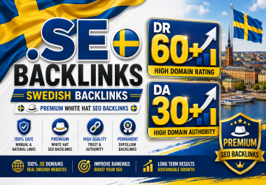 I will create 100 High Quality. se Swedish DR 60+ and DA 30+ PBN Backlinks