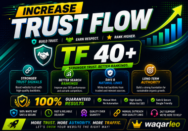 I Will Increase Majestic Trust Flow TF 40+ to Improve Ranking