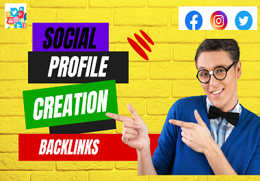 I will 40 social media profile creation backlinks or profile build by hand