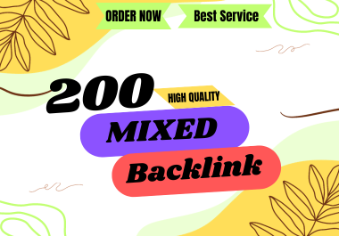 I will create 200 Best Quality mixed backlinks