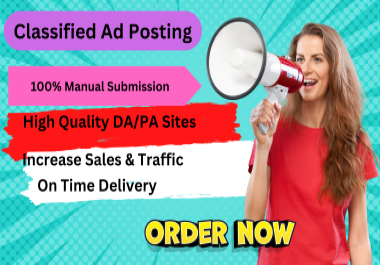 I will create 30 Classified Ad Posting by hand