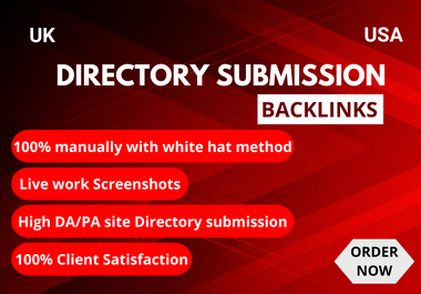 I will create 200 high quality directory submission SEO backlinks manually