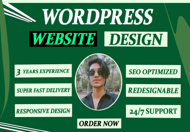 I will build Professional WordPress Website design