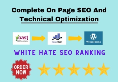 I will do 10 Pages of WordPress on-page SEO and technical optimization with yoast or rank math
