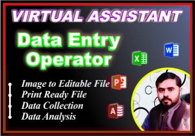 I can do Data Entry & Typing Work for you.