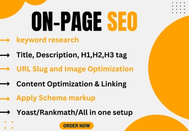 I will provide on page SEO optimization for your website