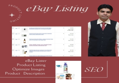 I will do eBay Listing ebay Lister Product Listing Virtual Assistant