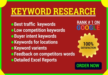 I will research SEO keywords & competitor analysis for 1 page