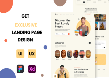 I will do creative and professional UI UX landing page design