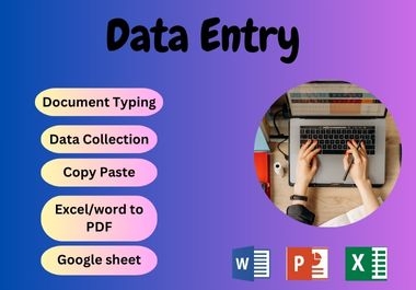 Virtual Assistant for fast Data entry,  Copy & paste,  Document typing in any form