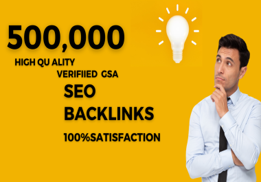 Generate 500,000 GSA SER SEO backlinks to boost link juice and expedite Google indexation.